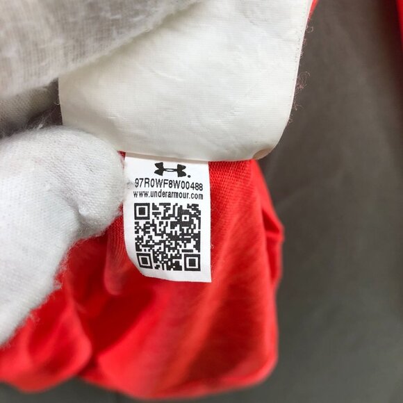 Under Armour Long Sleeve T-Shirt Mens S Hooded Red Henley Heatgear Loose - Picture 10 of 12